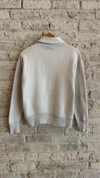 1960's Cranbrook Quarter Zip Collared Sweatshirt in Grey