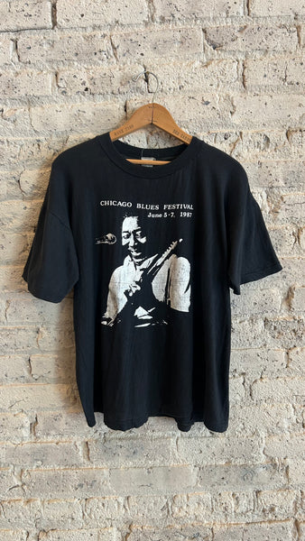 1980's Chicago Blues Festival B.B King T-Shirt in Black