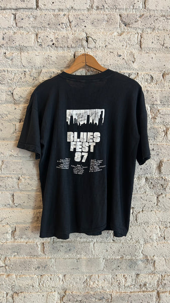 1980's Chicago Blues Festival B.B King T-Shirt in Black