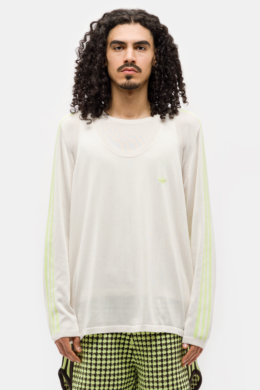 adidas Wales Bonner Knit Vest in Chalk White/Semi Frozen Yellow - Notre