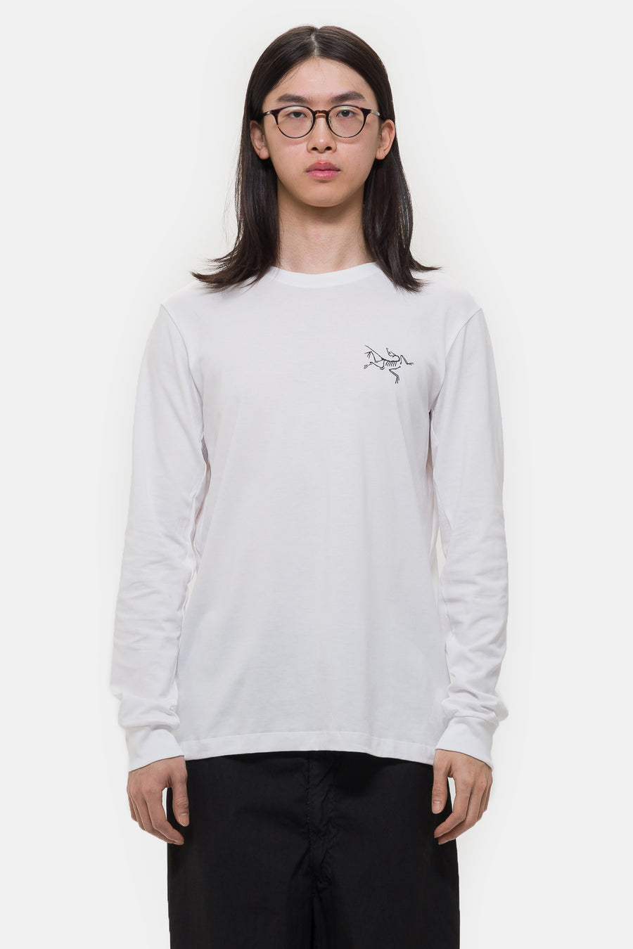 Arc'teryx Arc'Multi Bird Logo Long Sleeve T-Shirt in White Light - Notre