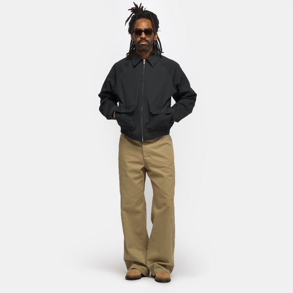 Seersucker Coach Jacket in Dark Navy - Bode