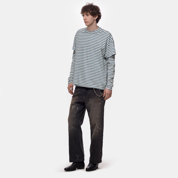 Javier Wide Leg Jean in Rivera Black