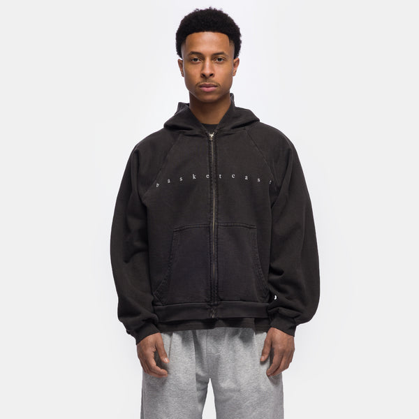 Attenae Zip-Up Hoodie in Vintage Black - Basketcase Gallery