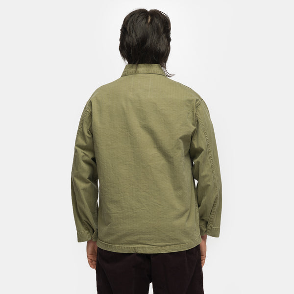 Beatnik V2 Button Up Shirt in Military Green - Basketcase Gallery