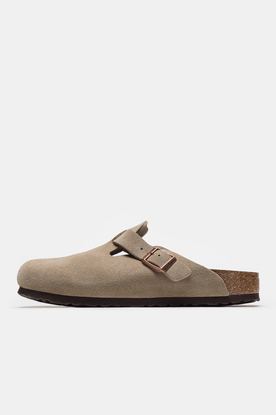 Birkenstock Boston Narrow Fit Mule in Taupe - Notre