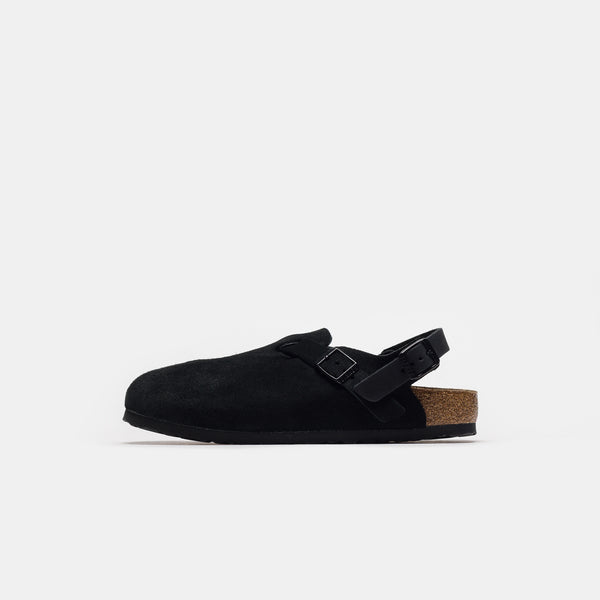 Womens Tokio Suede Clog in Black