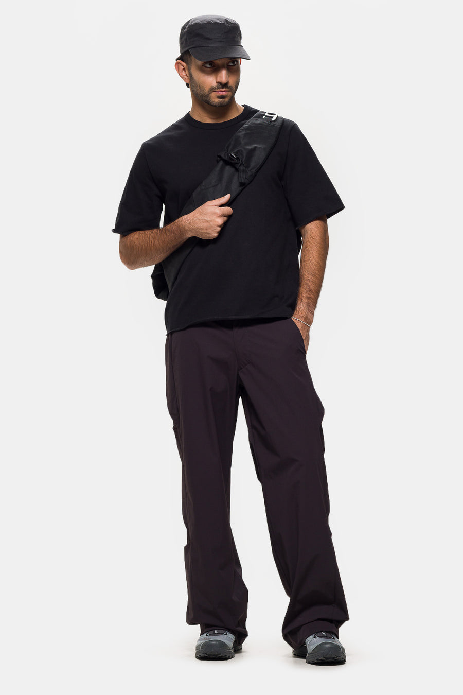 Braided Trouser in Black Bean
