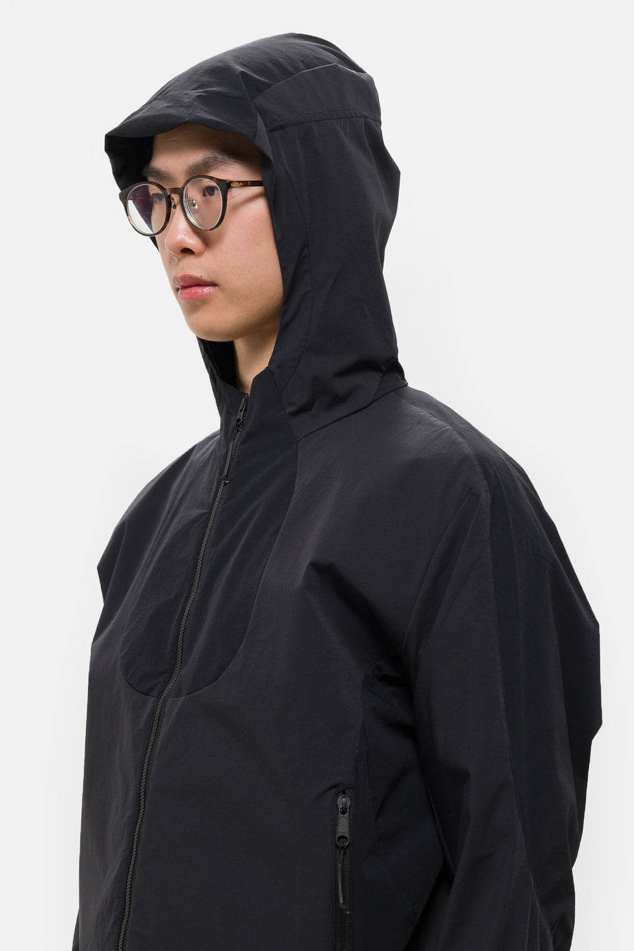 Colin Meredith Soft Comp Hooded Jacket in Black - Notre