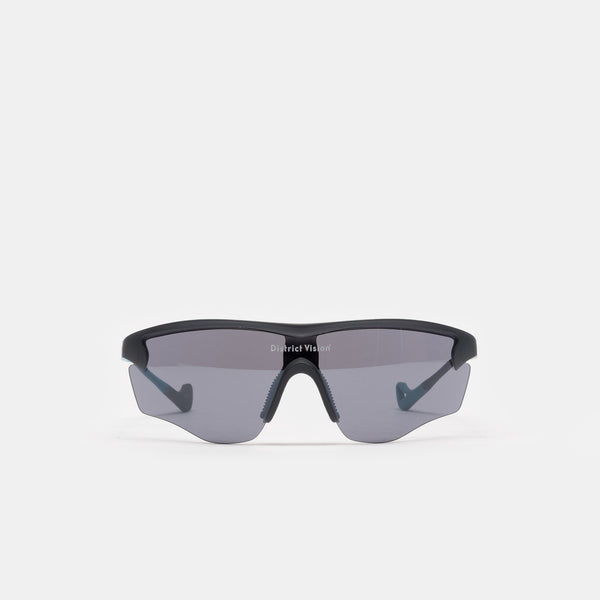 Junya Racer Sunglasses in Azure Black/D+ Onyx Mirror - District Vision
