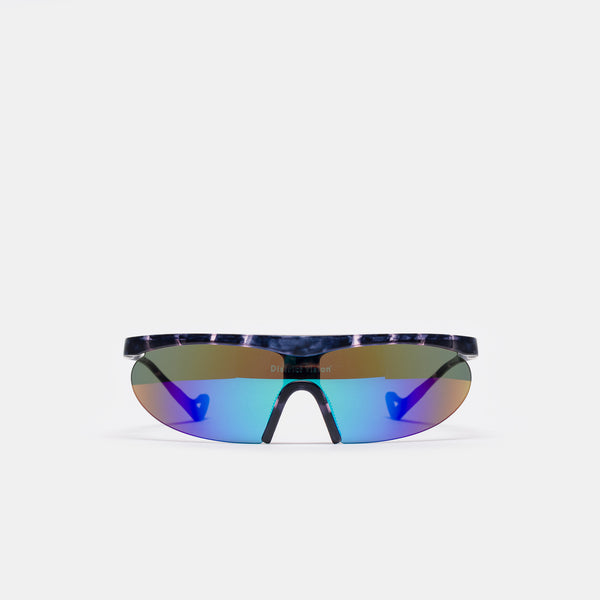 Koharu Eclipse Sunglasses in Navy Pink Mosaic/D+ Blue Mirror