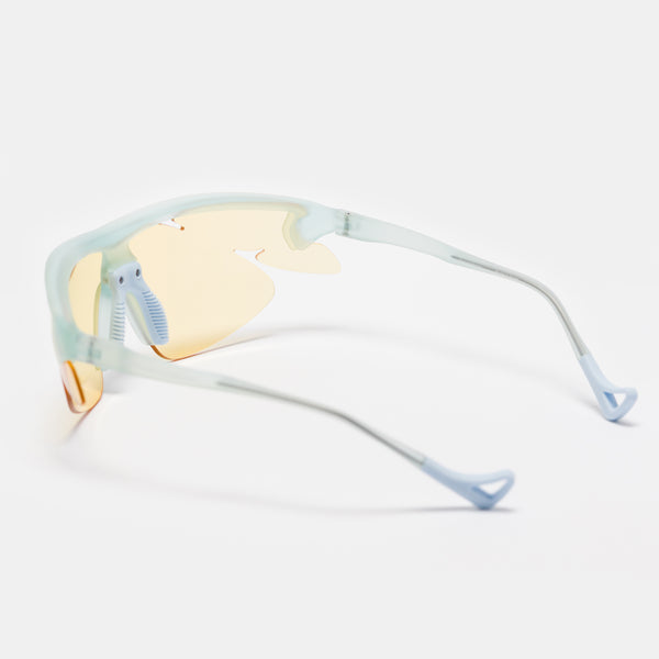 Walter Dorwin Teague Lens Bowl リプロダクト Oozing Melting Effect Color Tinted Lens Oval Rimless Drip