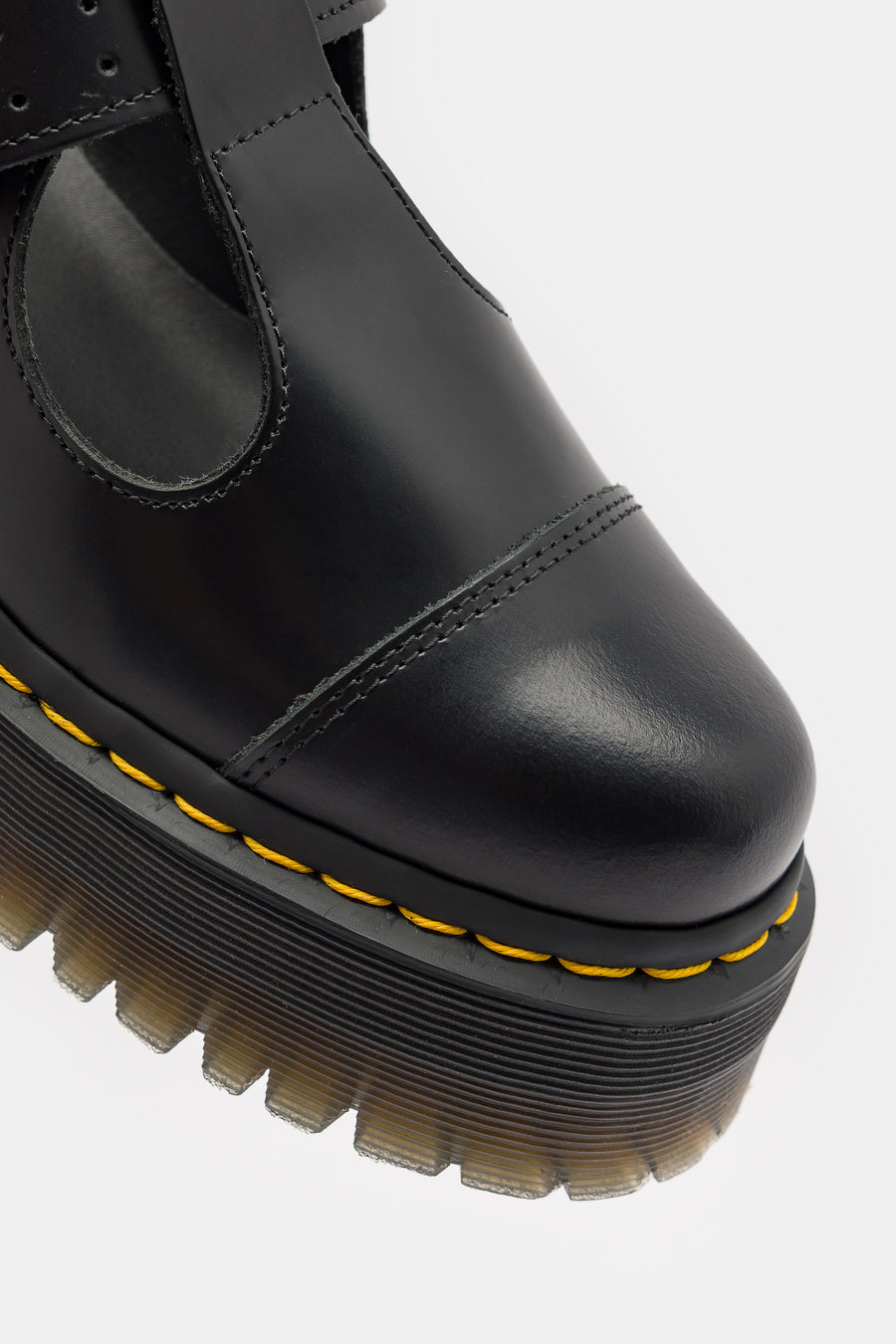 Dr. Martens Bethan Polished Smooth Leather Platform Mary Janes in Black - Notre
