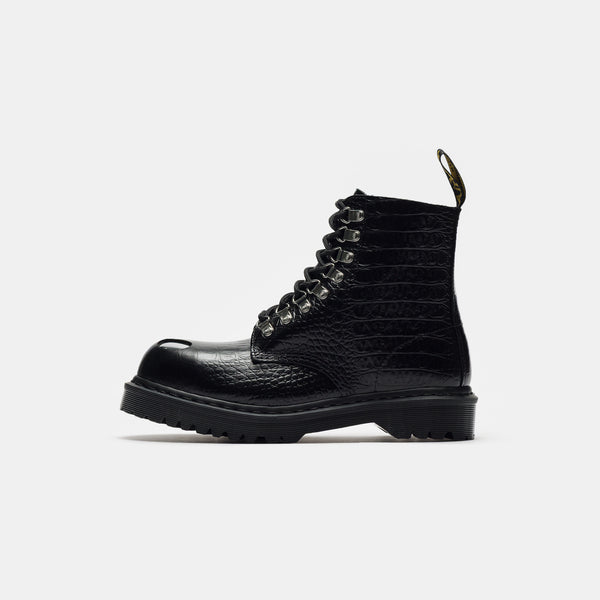 Dr Martens 1460 Pascal Steel Toe Black Analine Croc Emboss Boots 42624001 Mens 8 Dr-Martens-1460-Pascal-Bex-  main image 3