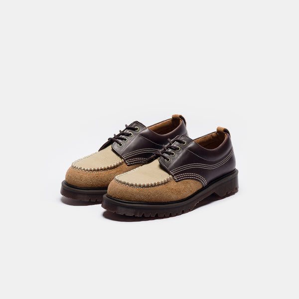 Lowell Moc Toe Shoe in Dark Brown/Light Tan/Desert Brown