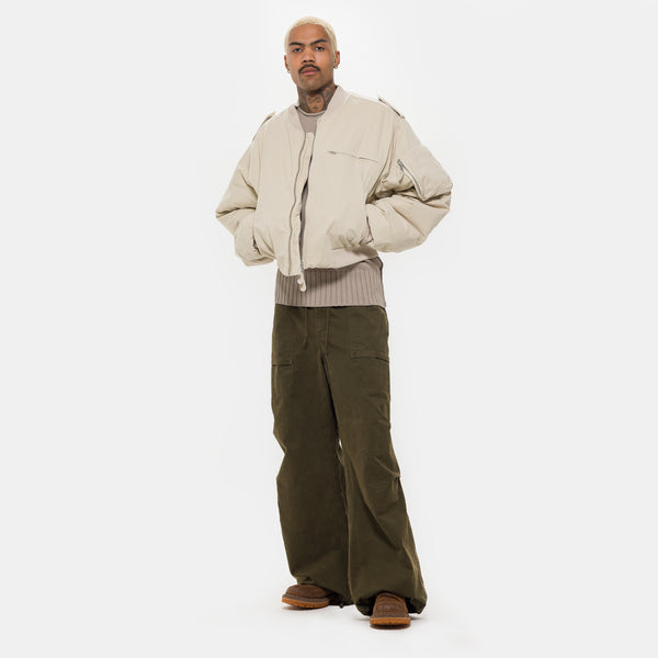 A-4 Bomber Jacket in Off White - Entire Studios