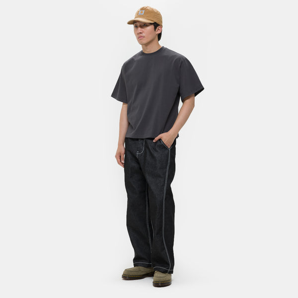 Signature Cropped T-Shirt in Charcoal