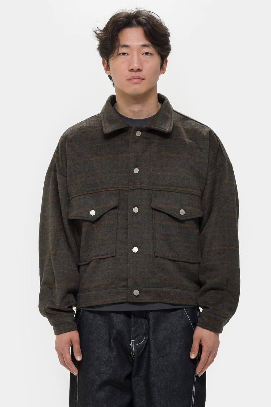 Estudio Niksen Wool Checkered Jacket in Brown - Notre