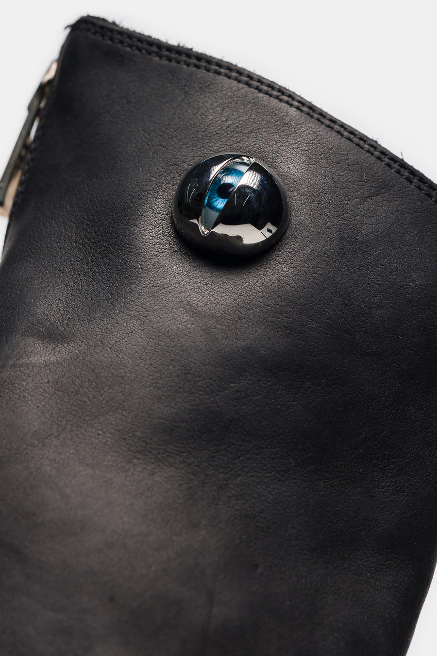 UNDERCOVER Undercover 966V_EYE Calf Leather Back Zip Boot in Black - Notre