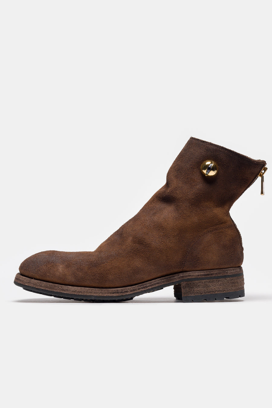 UNDERCOVER Undercover 966V_EYE Reverse Horse Leather Back Zip Boot in Brown - Notre