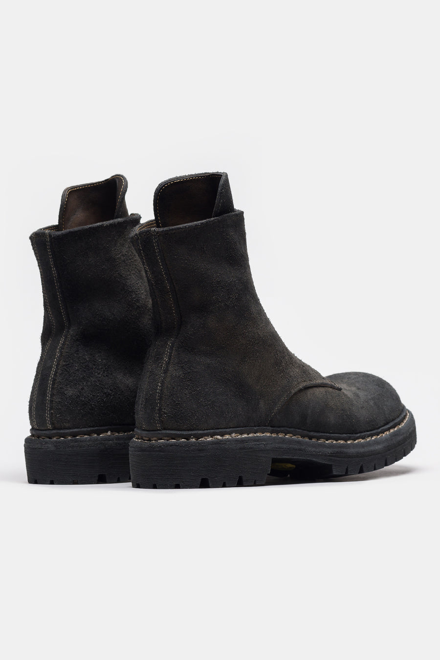 UNDERCOVER Undercover x Nonnative GR06FRV_N Reverse Horse Leather Center Zip Boot in Charcoal - Notre