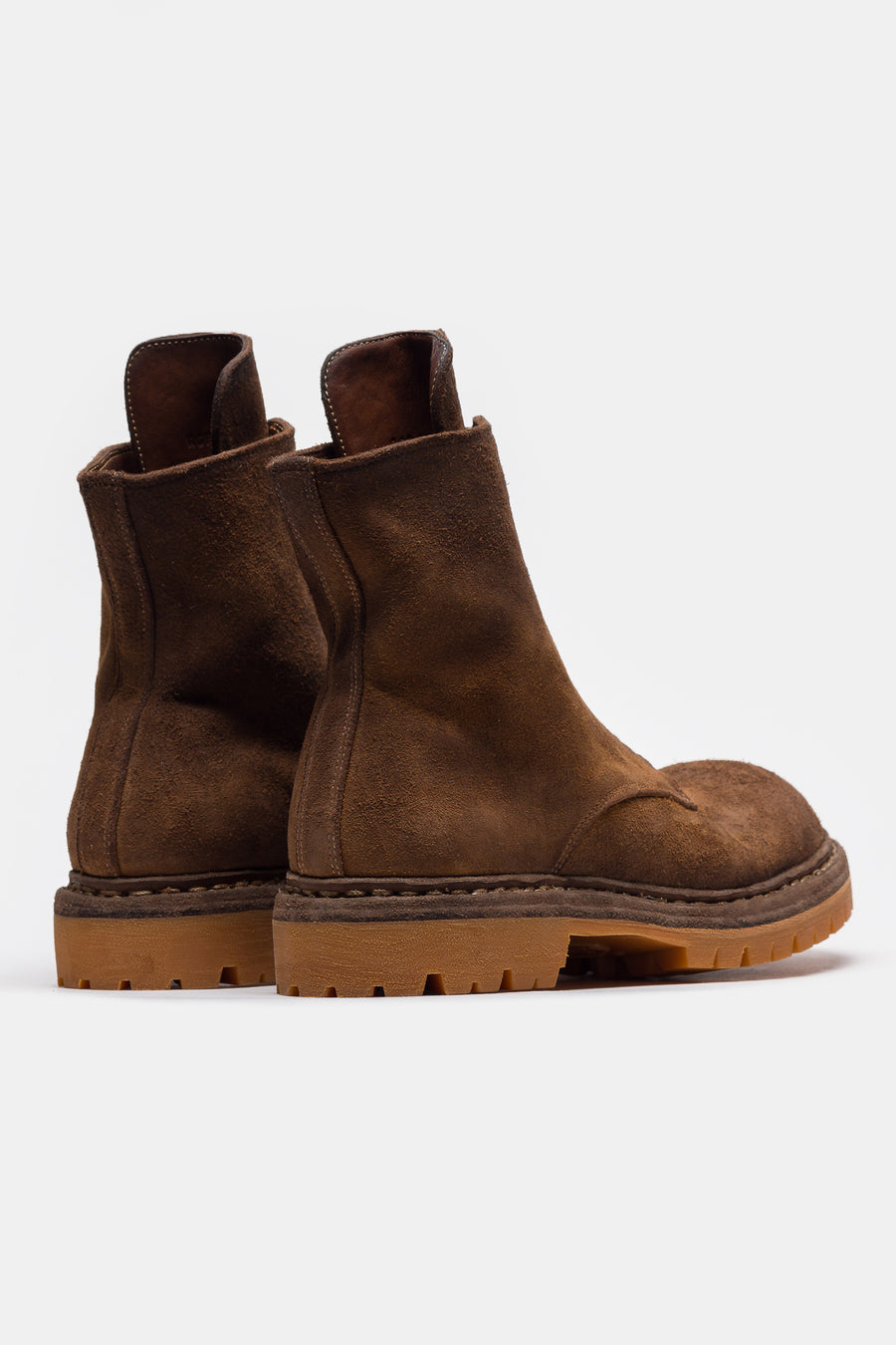 UNDERCOVER Undercover x Nonnative GR06FRV_N Reverse Horse Leather Center Zip Boot in Light Brown - Notre