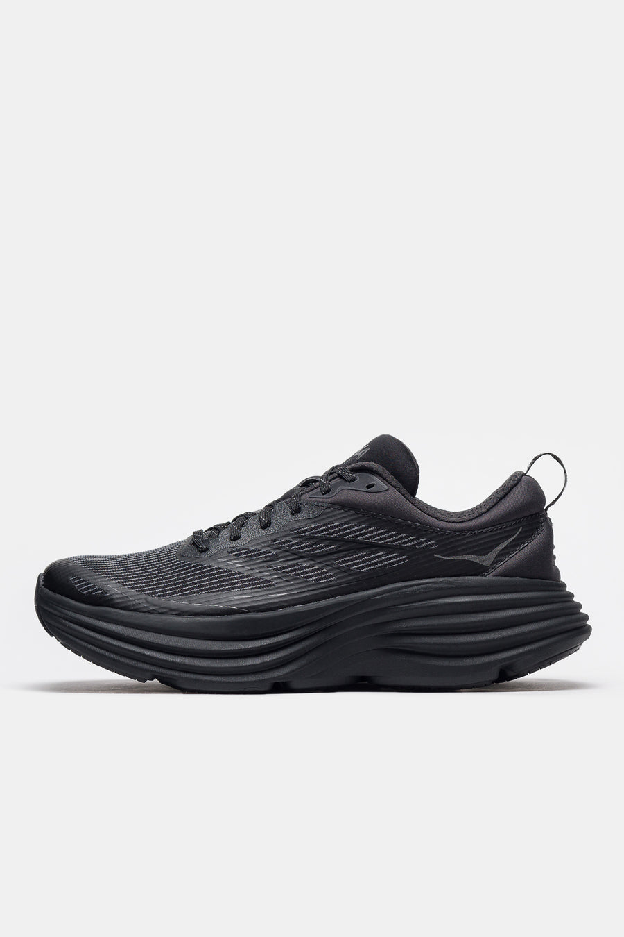 HOKA Bondi 8 TS Caged Sneaker in Black/Black - Notre