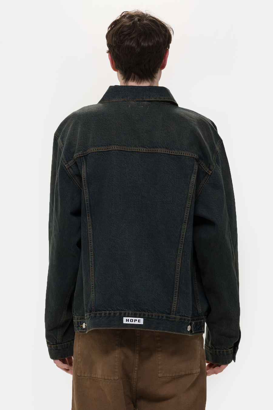HOPE Bold Denim Jacket in Blue/Green - Notre