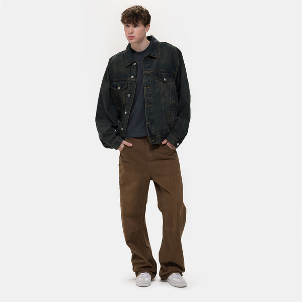 Bold Denim Jacket in Blue/Green - HOPE