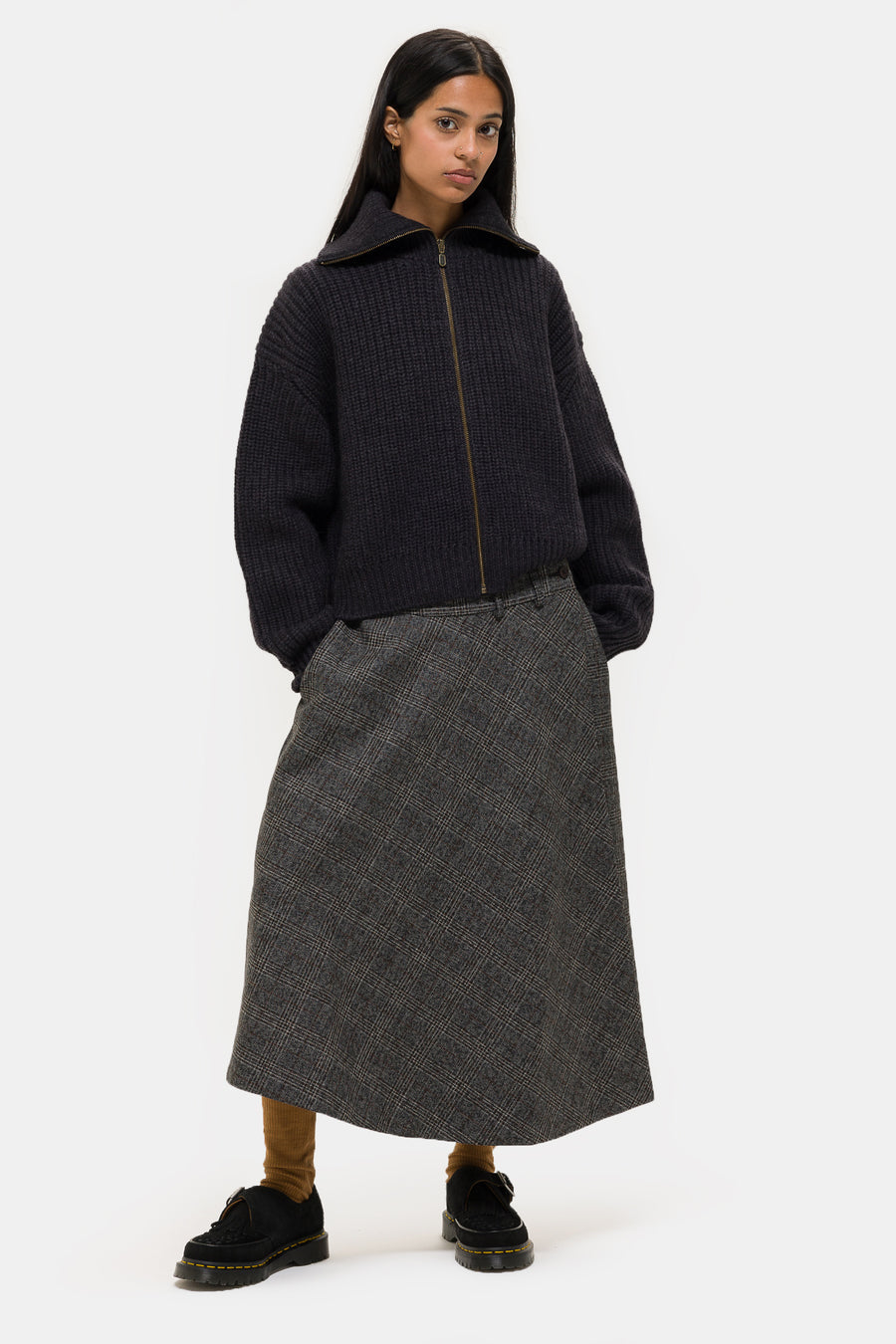 HOPE Depend Skirt in Grey - Notre