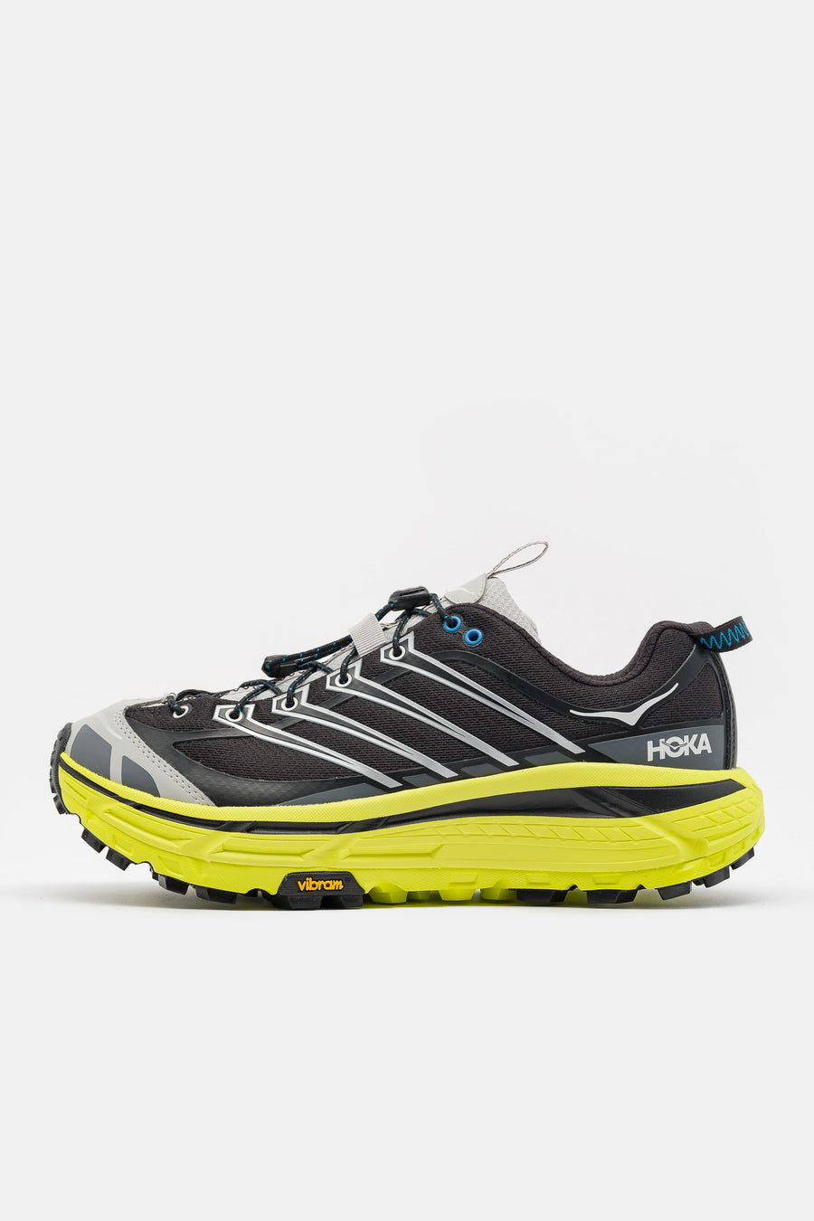 HOKA Mafate Three2 Sneaker in Black/Hoka Citrus - Notre