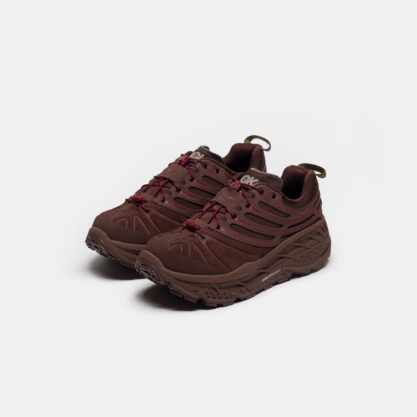 国内配送 HOKA STINSON EVO OG TP COLD BREW Stinson Evo OG TP Sneaker in Cold Brew/Varsity Burgundy