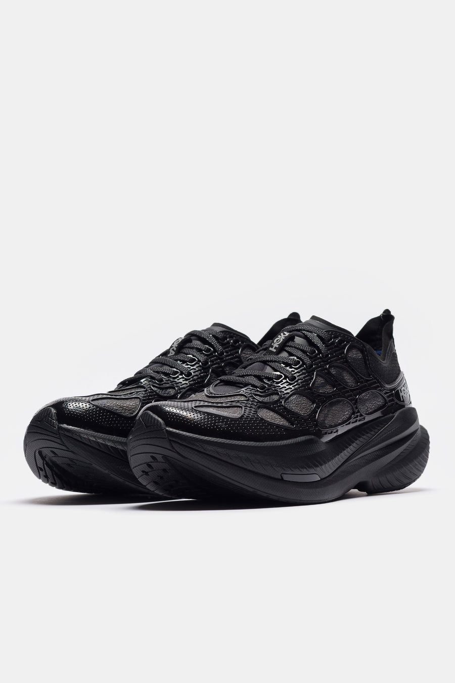 HOKA Mach X Caged Sneaker in Black/ Midnight Blue - Notre