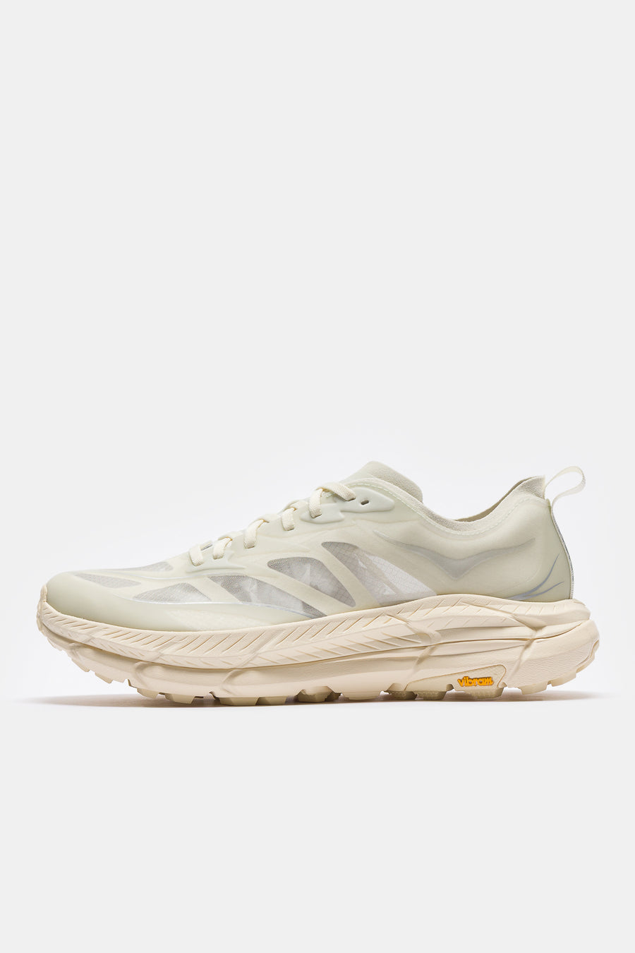 HOKA Mafate Speed 4 Lite Sneaker in Truffle Salt/Vintage Yellow - Notre