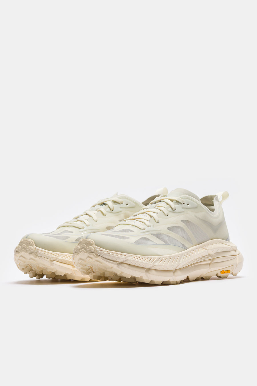 HOKA Mafate Speed 4 Lite Sneaker in Truffle Salt/Vintage Yellow - Notre
