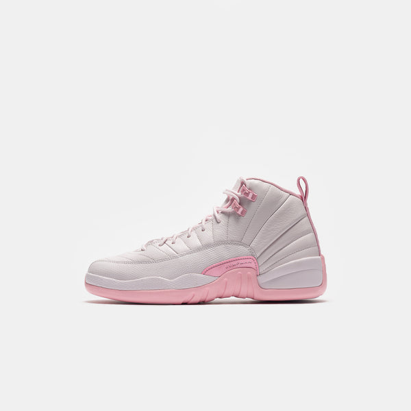 pink & white jordan 12