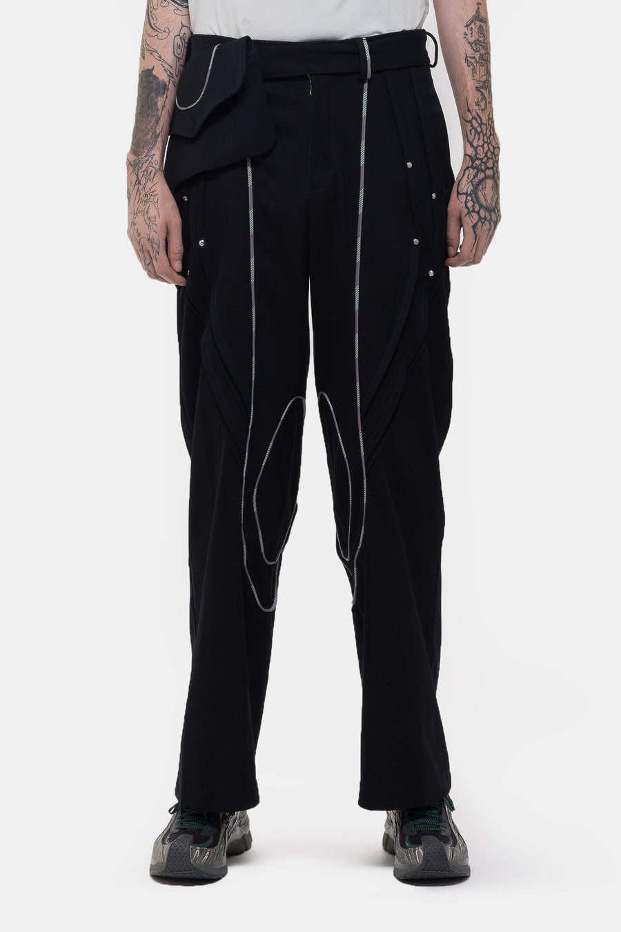 KIKO KOSTADINOV Chalice Trousers with Bag in Black - Notre