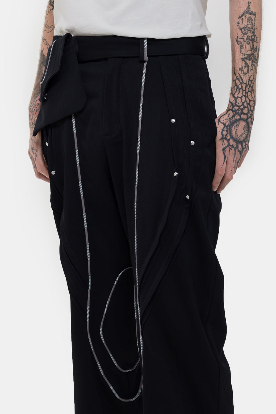 KIKO KOSTADINOV Chalice Trousers with Bag in Black - Notre