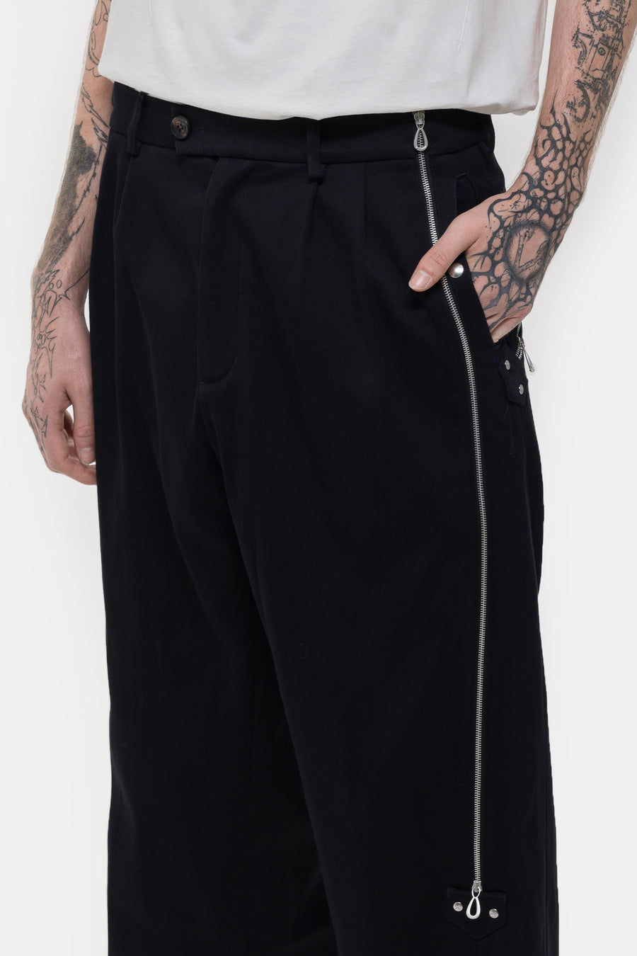 KIKO KOSTADINOV Knox Trousers with Zipper in Black - Notre