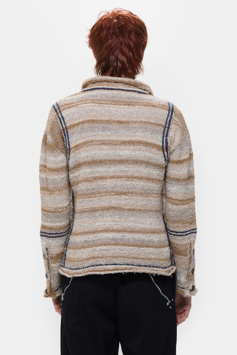 KIKO KOSTADINOV Scarpitta Knit Sweater in Beige/Grey - Notre