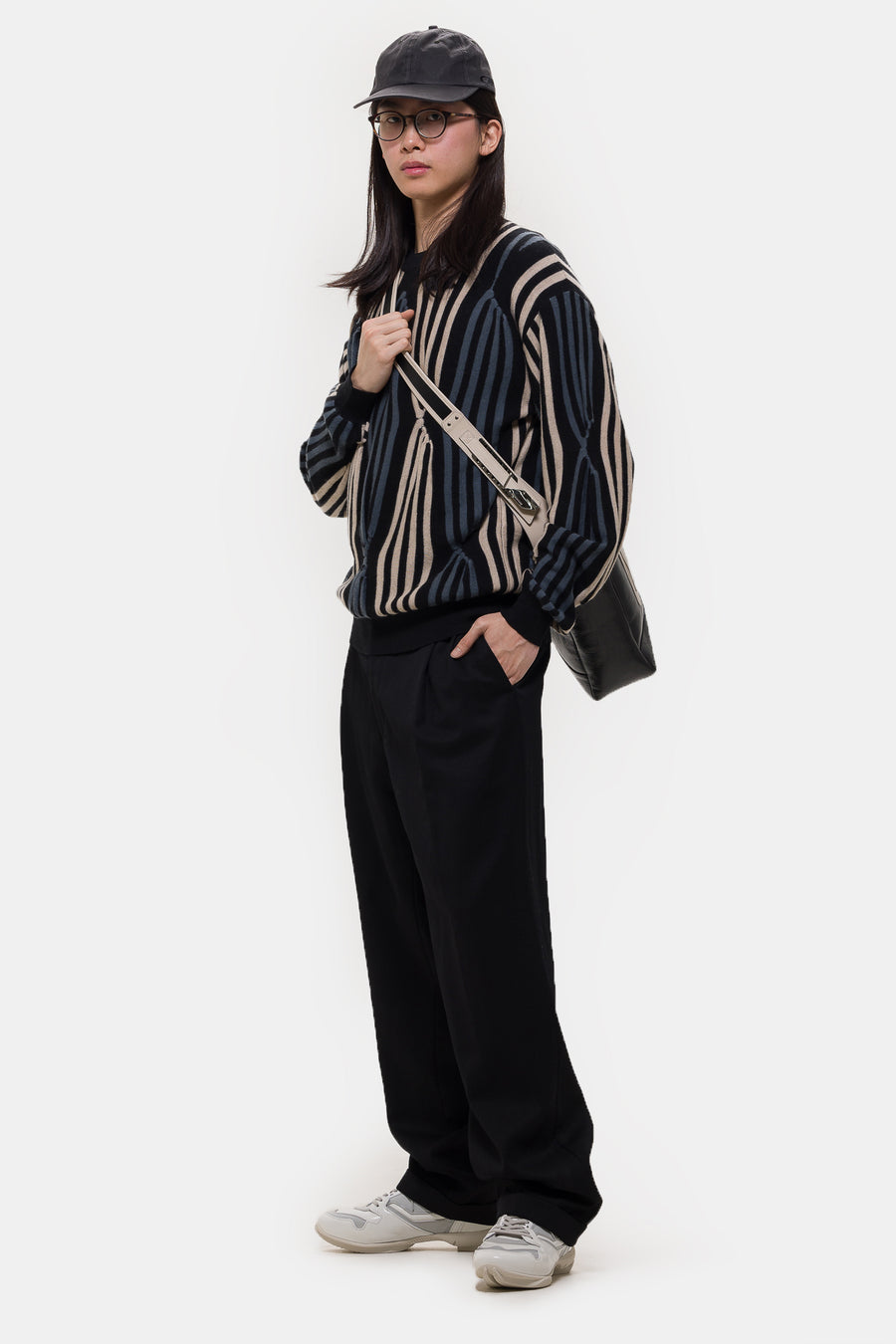 KIKO KOSTADINOV Solix Jumper in Black/Beige/Green Grey - Notre
