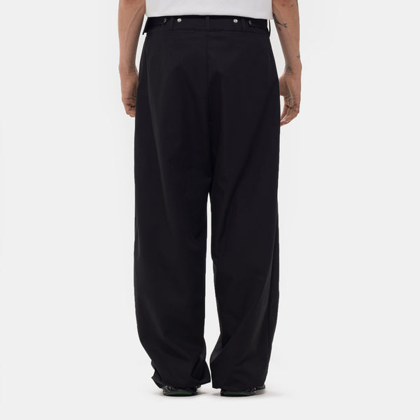 kiko kostadinov Navin pants メンズ パンツ Navin Wide Trouser in Black Sable - Kiko Kostadinov