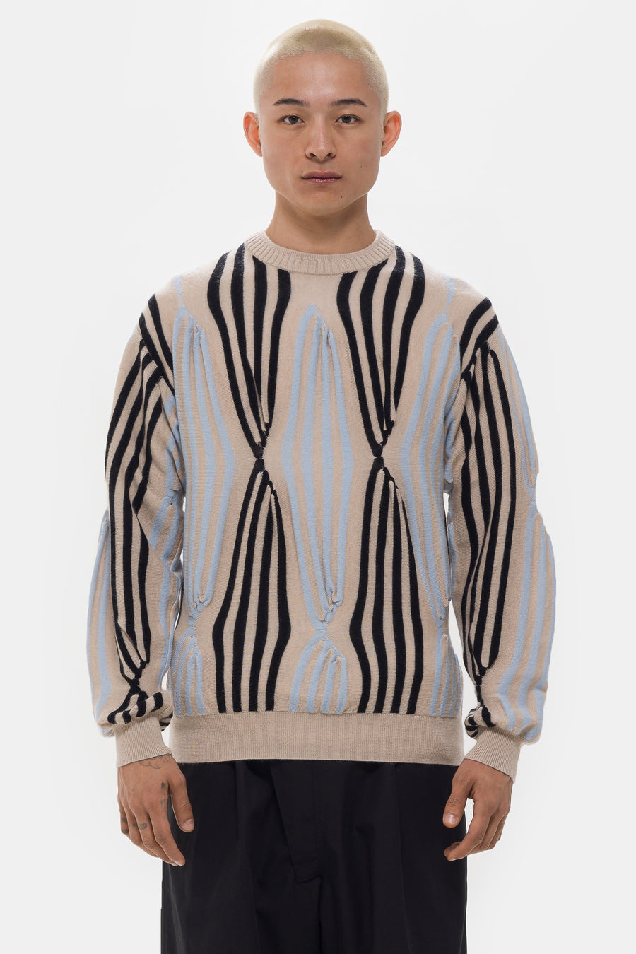 KIKO KOSTADINOV Solix Jumper in Beige/Black/Light Blue - Notre