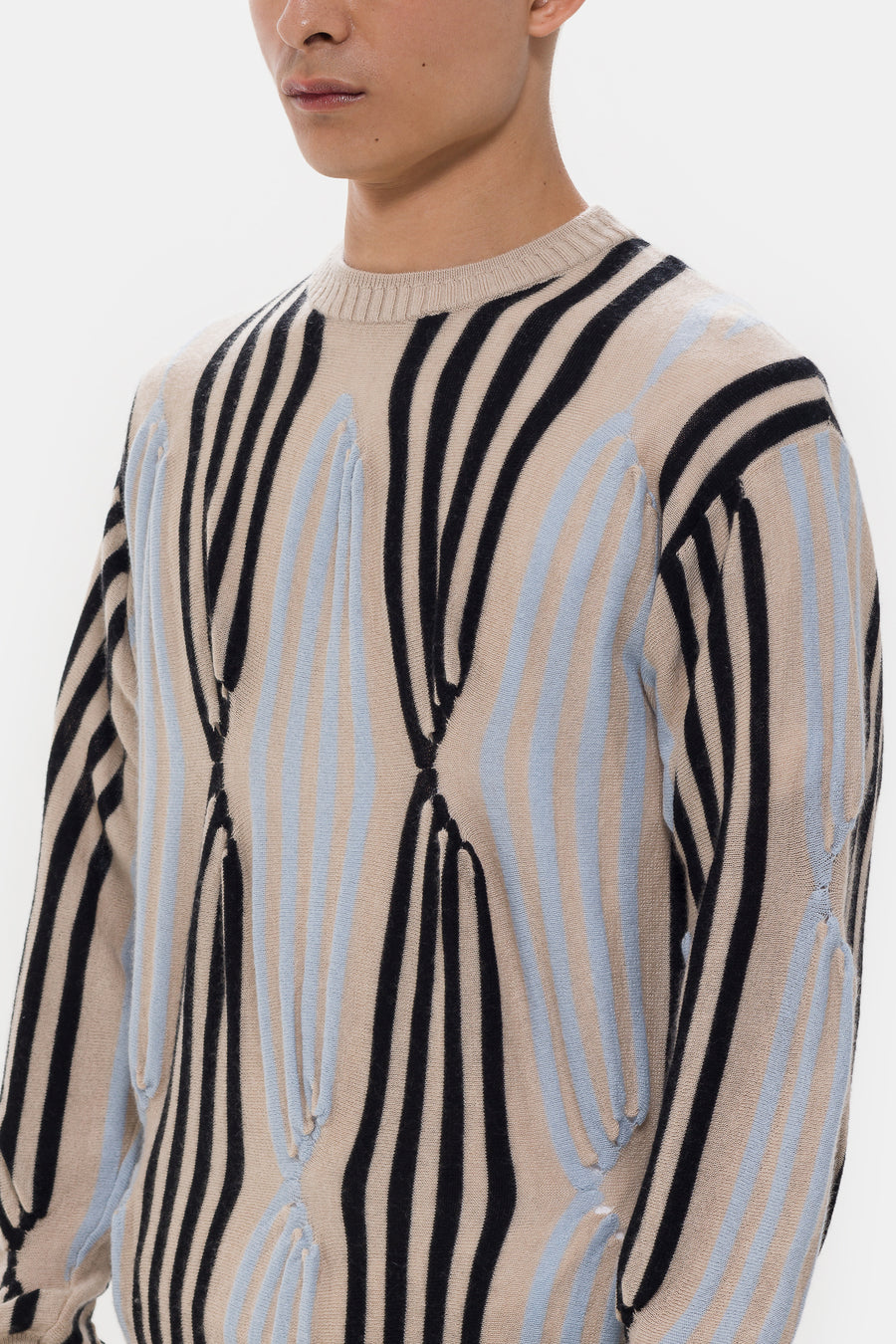 KIKO KOSTADINOV Solix Jumper in Beige/Black/Light Blue - Notre