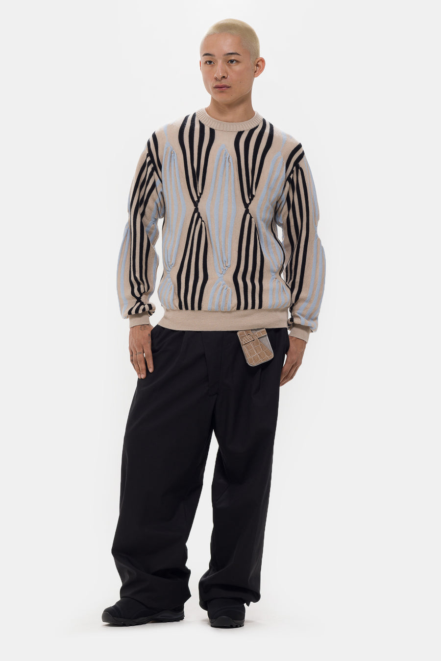 KIKO KOSTADINOV Solix Jumper in Beige/Black/Light Blue - Notre