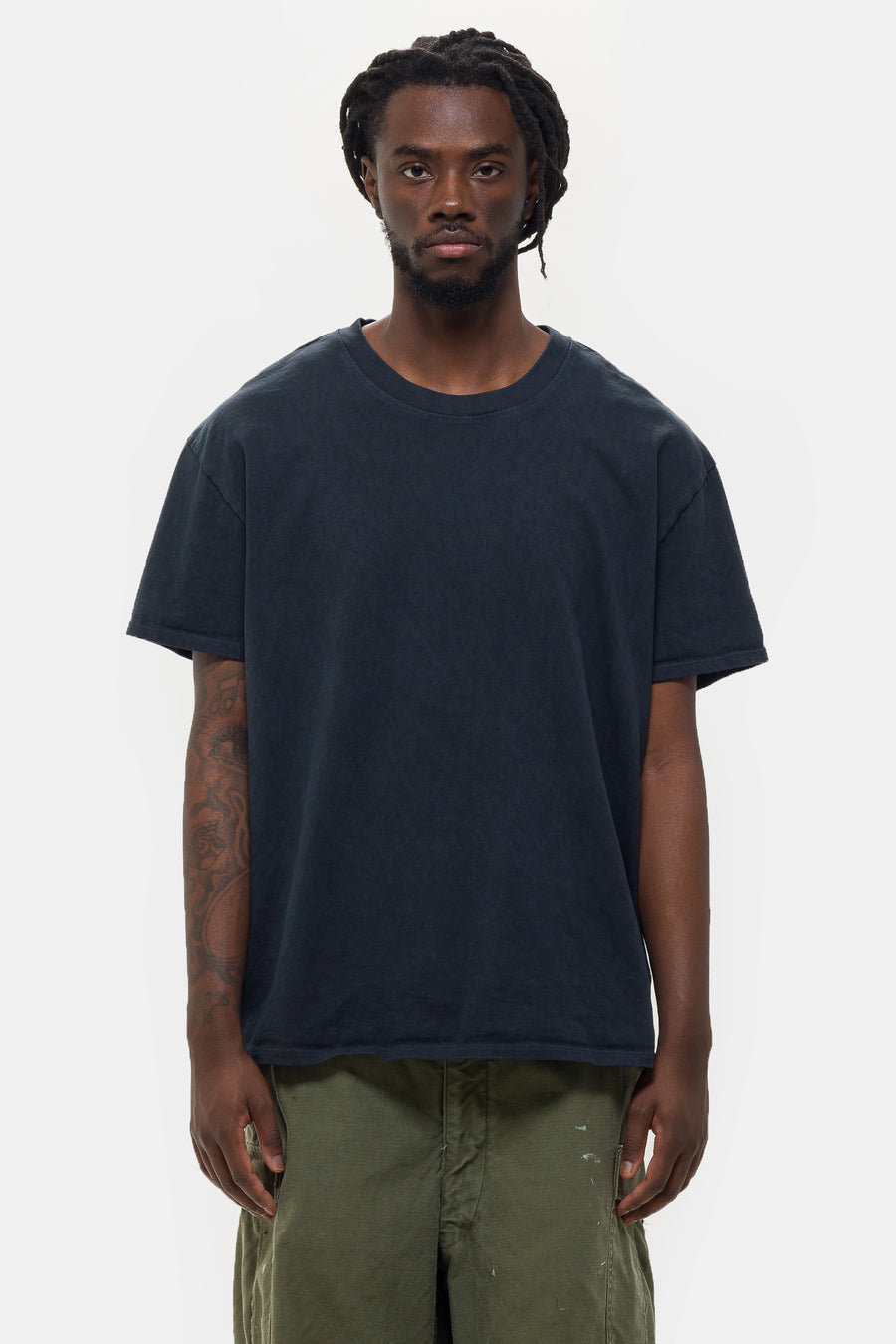 Les Tien Oversized T-Shirt in Faded Black - Notre