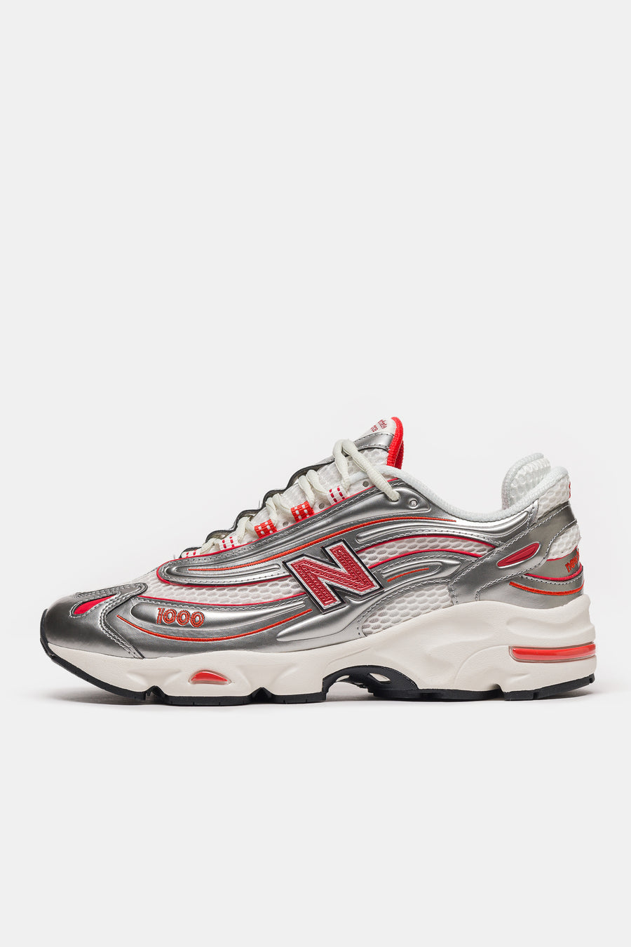 New Balance Thisisneverthat 1000 Sneaker in Silver/Valiant Poppy - Notre