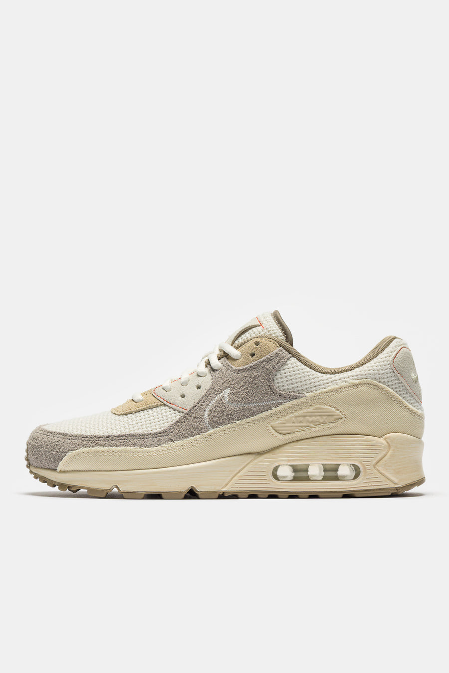 Air Max 90 Premium Sneaker in Muslin/Sail/Pale Ivory/College Grey