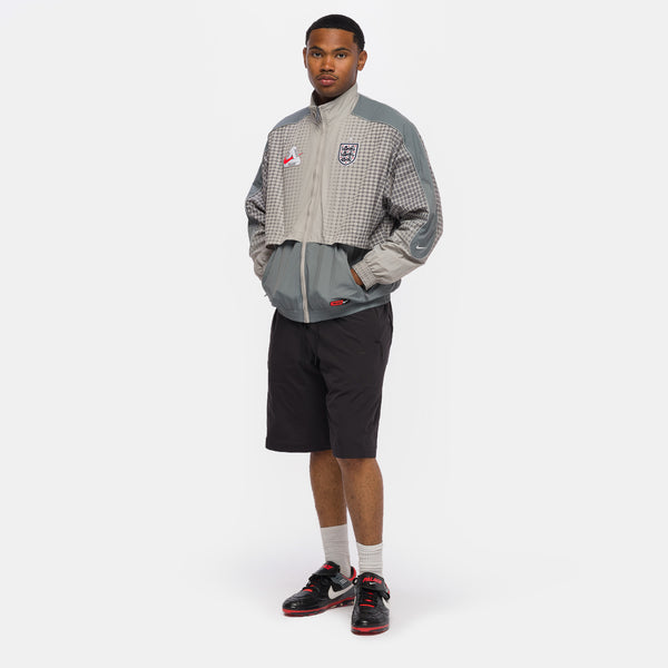 Palace x England Track Jacket in Pewter Grey/Cool Grey/Bright Crimson