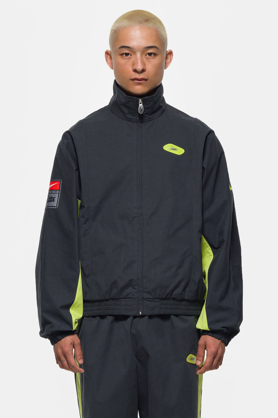 Nike Patta Track Jacket in Black/Cyber - Notre